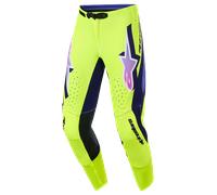 Alpinestars Supertech Vista Pantaloni da motocross, porpora-giallo, taglia 36 per maschi