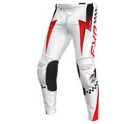 FXR Clutch Pro Pantaloni da motocross, bianco/rosso/nero, Taglia 28