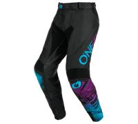 Oneal Mayhem Scarz Pantaloni da motocross, nero-blu-porpora, taglia 32