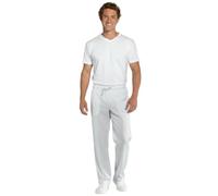 Pantaloni Cuoco da Lavoro Chef Pizzaiolo Pasticciere per Divisa Infermiere Unisex (XXL, Bianco)
