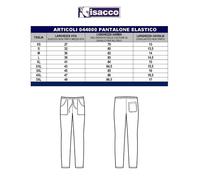 Isacco Pantalone con elastico Mimetico 01, Mimetico 01, L, 100% Cotone, 190 gr/m²