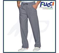 Isacco Pantalone con elastico Pied de Poule, Pied de Poule, M, 100% Cotone, 240 gr/m²