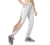 Pantaloni da allenamento da donna, lunghi, con abbottonatura laterale, riabilitazione, apertura laterale, casual, pantaloni sportivi elastici, unisex, da basket, sportswear Fitness 2024
