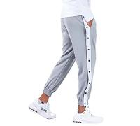 Pantaloni da allenamento da donna lunghi, pantaloni da jogging con abbottonatura laterale, pantaloni per riabilitazione ad apertura laterale, pantaloni sportivi casual baggy elastici unisex, tuta da