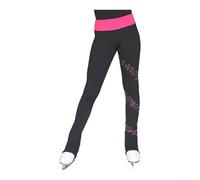 Pantaloni da allenamento per pattinaggio artistico, foderati in pile, impermeabili, elasticizzati, adatti alla pelle, per bambini e adulti, taglia XXXS-XXXL (M)