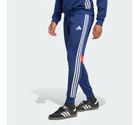 adidas - Football Tiro 25 Essentials - Pantaloni felpati blu navy team e rosso 2XL