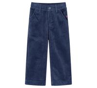 vidaXL Pantaloni da Bambino in Velluto a Coste Blu Marino 104