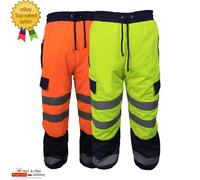 Pantaloni da combattimento Hi Vis Cargo pantaloni di sicurezza da lavoro rifl...