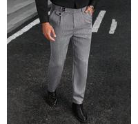 Pantaloni da completo vintage stile gentleman, in velluto a coste casual, stile britannico vintage e elegante, pantaloni da completo a vita alta e gamba dritta, formali, anti-grinza, facili da gestire