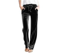 Pantaloni da corsa da donna, lunghezza al ginocchio, con coulisse | Pantaloni da jogging in cotone, lunghi e termici, per il tempo libero, con elastico in vita, pantaloni da trekking, da donna