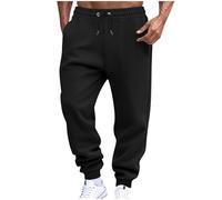 Pantaloni da corsa da uomo elasticizzati atletici da uomo a gamba dritta pieghettata con polsino base gamba autunno estate pantaloni 2025, J-524 Nero, M