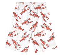 Pantaloni da corsa per bambini e ragazzi, corti, per bambini, ragazzi, con stampa, comodi, casual, per spiaggia, vacanze, giocare tutti i giorni, lavabili in lavatrice, leggeri, Wagon ragazzi, bianco