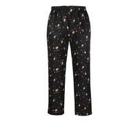 Pantaloni da cucina da uomo e donna, a righe, per hotel, in vita elasticizzata, con tasca e coulisse, per hotel, ristorante, abbigliamento da lavoro, marrone, L