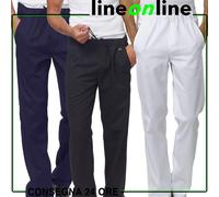 Pantaloni da cuoco Siggi Josh cotone 28PA0879-0014 colore Blu / Nero / Bianco