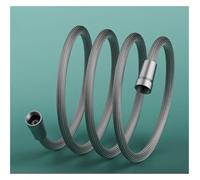 Pantaloni da doccia intrecciati in nylon, 4 punti, connettore universale, a prova di esplosione e anti-twist per acqua calda e fredda con design a prova di perdite (grigio 2 m)