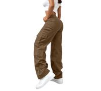 Pantaloni da donna a gamba dritta, con tasche multiple, in velluto a coste | Pantaloni Eleganti Tinta Unita Con Vita Alta Allenamento Fuori Jogging Escursionismo Usura Per Outdoor Casual Wear Pantaloni