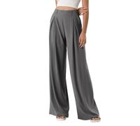 Pantaloni da donna a gamba larga, extra lunghi, per il tempo libero, a vita alta, grandi dimensioni, pantaloni da palazzo, con vita elasticizzati, pantaloni da jogging casual, comodi da allenamento,