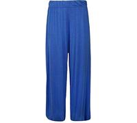 Pantaloni da donna a palazzo a gamba larga svasati elasticizzati taglie forti tinta unita taglie 8-26 pantaloni casual da donna, Blu reale, 48-50