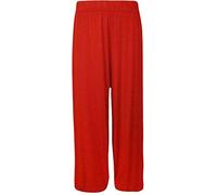 Pantaloni da donna a palazzo a gamba larga svasati elasticizzati taglie forti tinta unita taglie 8-26 pantaloni casual da donna, Rosso, 52-54