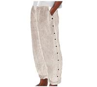 Pantaloni da donna Business Casual Compressione Allentato Alla Moda Bella Cargo Colorato Floreale Espandibile Viaggio Coulisse Cal, cachi, S