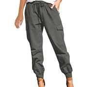Pantaloni da donna comodi per il tempo libero con coulisse elastica, pratiche tasche laterali e vestibilità larga, ideali per tutti i giorni, viaggi, relax, stile moderno, lavorazione di alta qualità