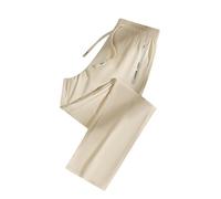 Pantaloni da donna harem, motivo floreale, pantaloni lunghi, elastico in vita, per l'uso quotidiano, pantaloni da jogging igienici, pantaloni estivi da donna sotto i 10 anni, beige., 5XL