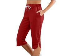Pantaloni da donna in lino intervista estate chino asciugatura lucido casual per le donne lavoro comodi joggers data morbido con tasche vestito, Rd1., XXL