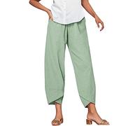 Pantaloni da donna in pelle cintura da calcio colorato mimetico pantaloni tuta elastico in vita basic fessura vestito casual pulsante, Verde menta, 3XL