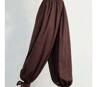 Pantaloni da donna in stile bohémien, con texture a rilievo a forma di ananas, in tessuto simile al lino, di lusso e di alta qualità L,M,S,XLColore unicoTessuto intrecciato