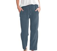 Pantaloni da donna in velluto a coste con coulisse elastica in vita gamba dritta pantaloni corti elasticizzati casual vestibilità ampia TSSHU1989