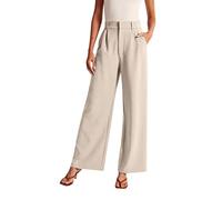 Pantaloni da donna, morbidi, comodi, per il tempo libero, a vita alta, vestibilità comoda, casual, per il tempo libero, elastici, leggeri, per il fitness, pantaloni da corsa, beige., L