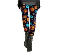 Pantaloni da donna per Halloween, skinny a vita alta, per il tempo libero, elastici, casual, comodi, per il controllo della pancia, per il tempo libero, per la casa, per lo yoga, caffè, M