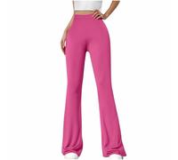 Pantaloni da Donna Svasati Effetto Leggings a Zampa Elefante con Fascia Vita Alta Aderenti Slim Pantaloni a Campana Elasticizzati Sexy a Gamba Larga Leggins Flare Fuso Yoga Casa Offerte Primavera