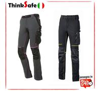 U-Power Pantaloni Donna Atom Slim Fit Elasticizzati Traspiranti Multi-tasche Grigio/Fucsia L