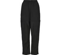Pantaloni da donna Urban Classics shiny crinkle nylon zip-grandes tailles Noir 2XL