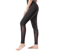 Pantaloni da Equitazione da Donna con Impugnatura in Silicone e Tessuto a Rete ventilato Active Riding Tights, Nero, M
