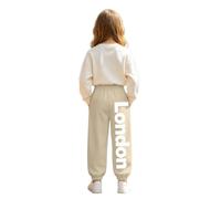 Pantaloni da Ginnastica Casual da Ragazza con Stampa Grafica a Lettere, st | Pantaloni da ginnastica casual da ragazza con stampa grafica a lettere, stile streetwear, vita elasticizzata, ideali per gio