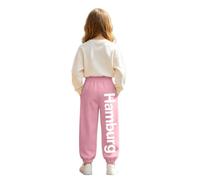 Pantaloni da Ginnastica Casual da Ragazza con Stampa Grafica a Lettere, st | Pantaloni da ginnastica casual da ragazza con stampa grafica a lettere, stile streetwear, vita elasticizzata, ideali per gio