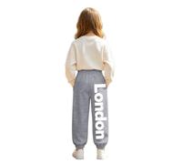 Pantaloni da Ginnastica Casual da Ragazza con Stampa Grafica a Lettere, st | Pantaloni da ginnastica casual da ragazza con stampa grafica a lettere, stile streetwear, vita elasticizzata, ideali per gio