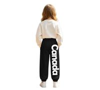 Pantaloni da Ginnastica Casual da Ragazza con Stampa Grafica a Lettere, st | Pantaloni da ginnastica casual da ragazza con stampa grafica a lettere, stile streetwear, vita elasticizzata, ideali per gio