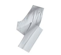 Pantaloni da ginnastica da donna, alla moda, con cintura bassa, intervista, gamba larga, a strisce, morbidi, vestibilità a quadri, comodi e casual, Grigio chiaro, S