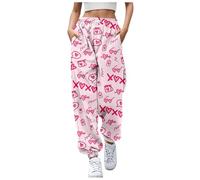 Pantaloni da ginnastica da donna, ariosi, formali, regolabili, alla moda, traspiranti, casual, multicolore, asciugatura alla moda, rosa chiaro, L