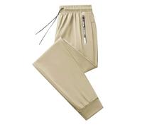 Pantaloni da ginnastica da donna, stravaganti, per escursionismo, con cerniera, stile classico, cintura skinny svasata, cintura da ufficio, pantaloni elasticizzati a gamba larga, Grigio chiaro, XXS