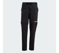ADIDAS TERREX Pantaloni sportivi 'Utilitas Zip-Off' nero / bianco, Taglia XL