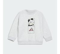 adidas Unisex - Bimbi 0-24 Disney Mickey Mouse Jogger Track_Suit, light grey heather/off white, 2-3 Years