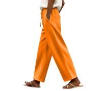 Pantaloni da jogging a gamba dritta da donna, taglie forti, larghi, con coulisse in vita, pantaloni da salotto da donna con tasche, pantaloni invernali caldi della tuta foderati in pile pantaloni a