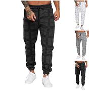 Pantaloni da jogging a righe da uomo Pantaloni a quadri Pantaloni da jogging da uomo con coulisse Pantaloni da jogging slim fit pantaloni casual elasticizzati in vita pantaloni sportivi da allenamento