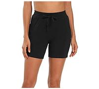 Pantaloni da jogging classici a gamba dritta per le donne pantaloni casual larghi pantaloni della tuta a tre punti pantaloni da donna pantaloni cargo per lavoro all'aperto passeggiate, Nero , M