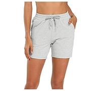 Pantaloni da jogging classici a gamba dritta per le donne pantaloni casual larghi pantaloni della tuta a tre punti pantaloni da donna pantaloni cargo per lavoro all'aperto passeggiate, Grigio, S