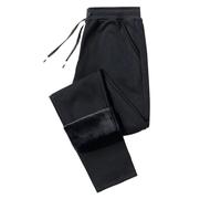 Pantaloni da jogging da donna, caldi, invernali, termici, con fodera interna in sherpa, con coulisse, con 2 tasche, elastici, a vita alta, comodi, termici, per il tempo libero, da jogging, Bk2., M